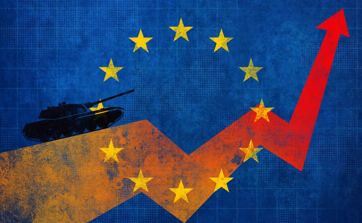 European Union Defense Spending Increase – Military Build-up Graphic