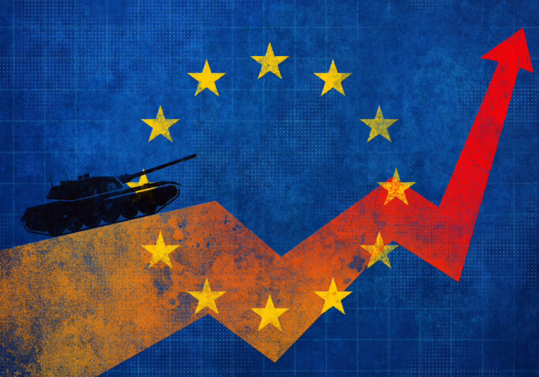 European Union Defense Spending Increase – Military Build-up Graphic