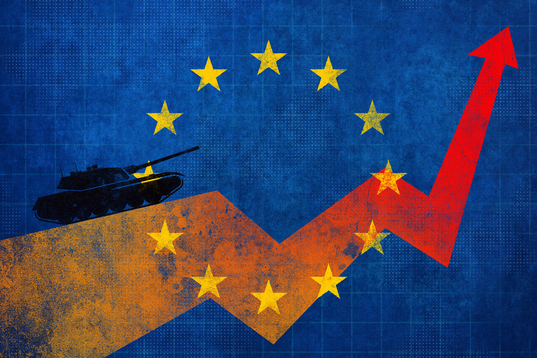 European Union Defense Spending Increase – Military Build-up Graphic